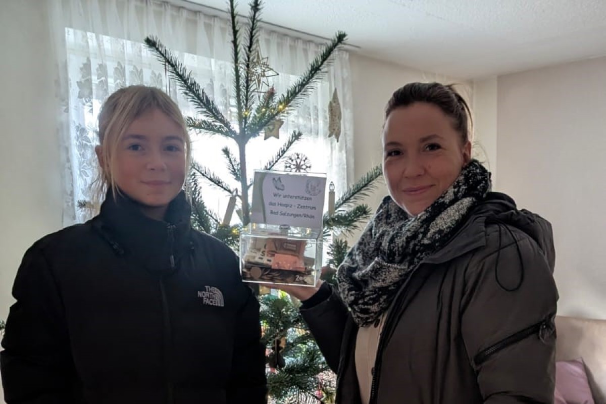 Spende 477,64 / Elly und Maria Boldt vom Weihnachtsmarkt in Merkers